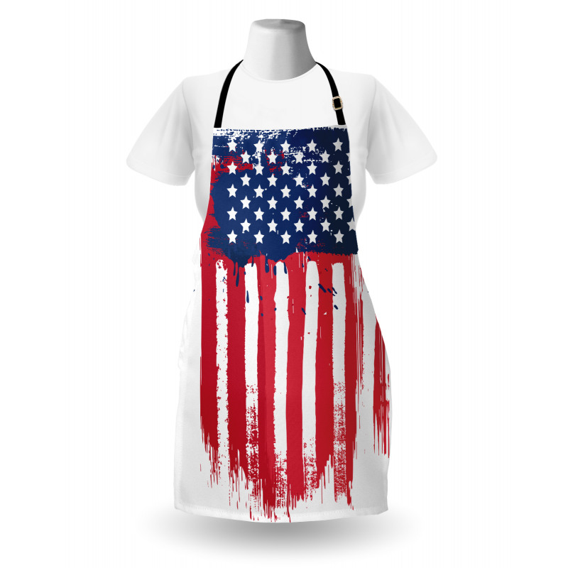 Vertical Hand-drawn Flag Apron