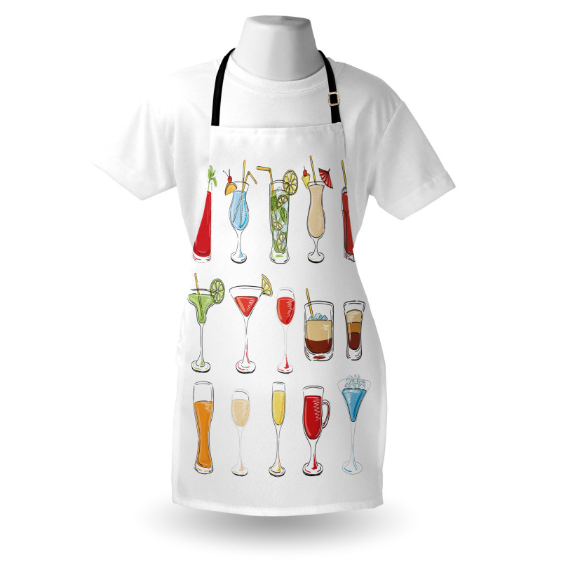 Alcoholic Drinks Art Apron