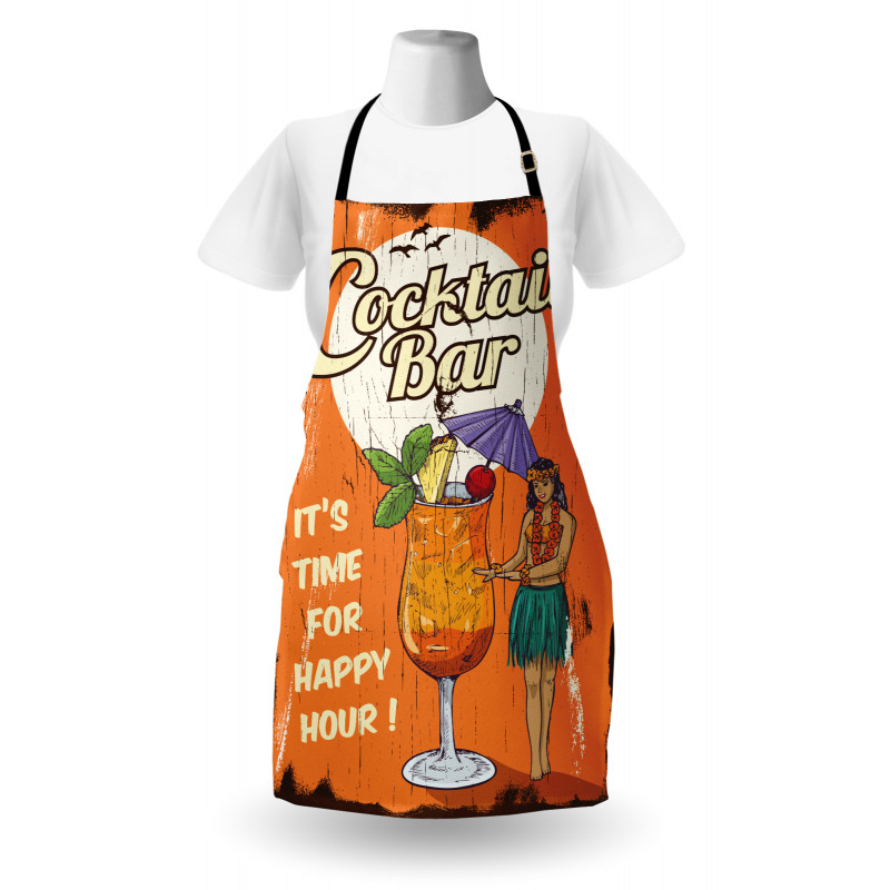 Hula Girl Cocktail Apron