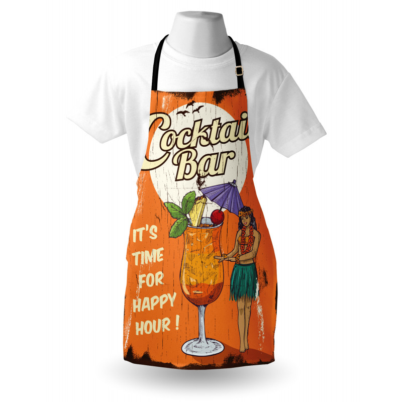 Hula Girl Cocktail Apron