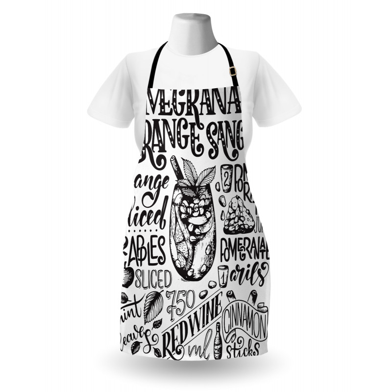 Sangria Sketch Art Apron