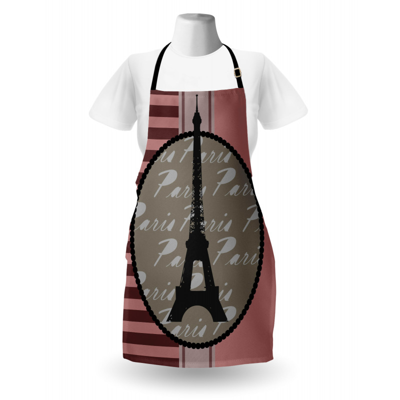 Vintage Eiffel Silhouette Apron