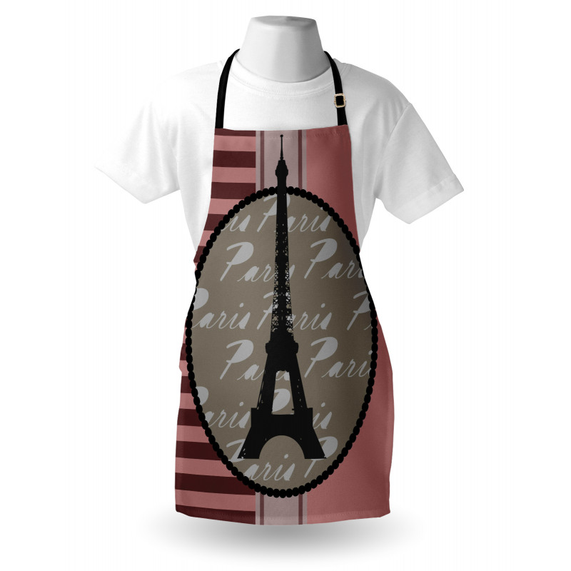 Vintage Eiffel Silhouette Apron