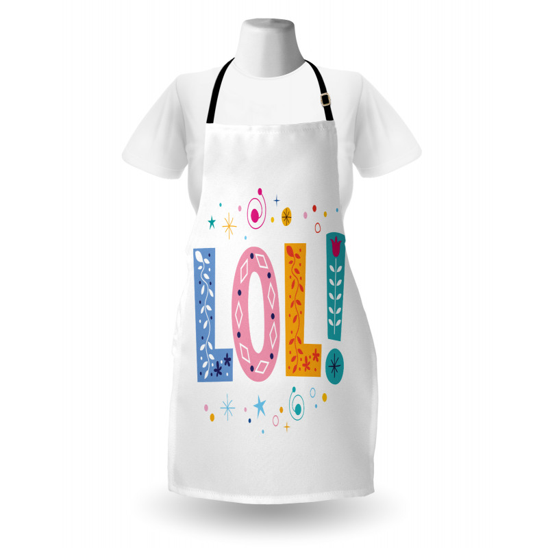 Message Expression Floral Apron