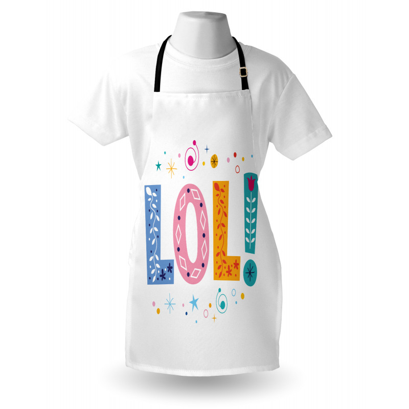 Message Expression Floral Apron