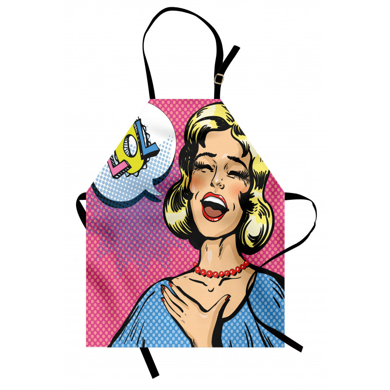 Laughing Woman with Closed Eyes Apron