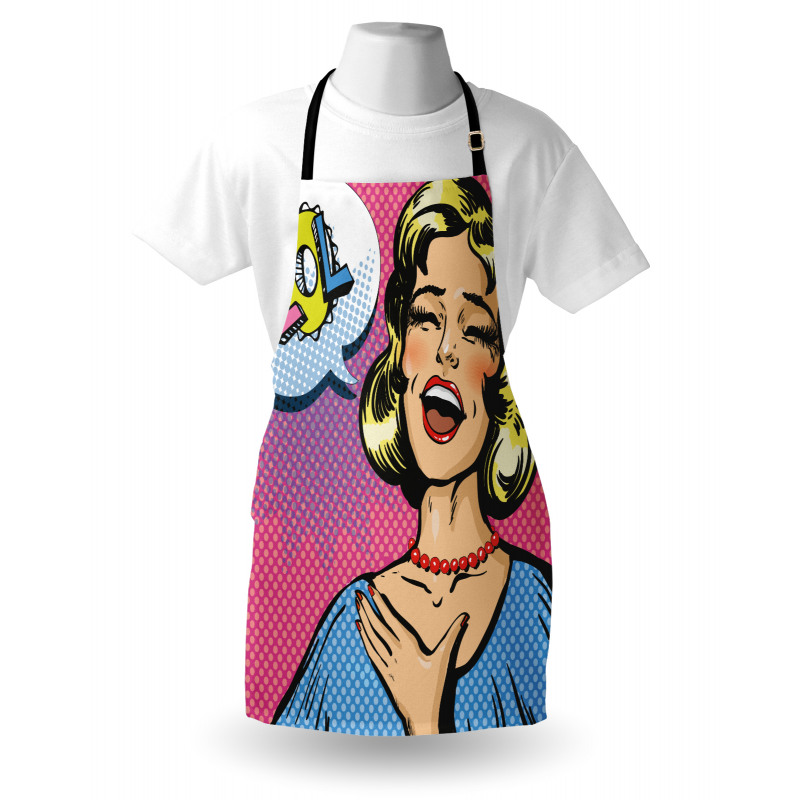 Laughing Woman with Closed Eyes Apron