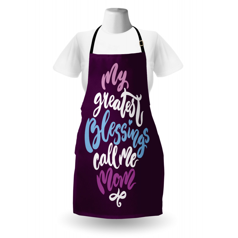 Calligraphic Message Mother Apron