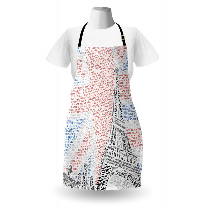 Eiffel Tower on Union Jack Apron