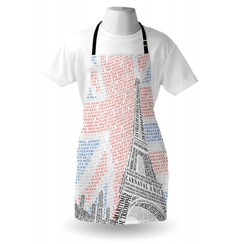 Eiffel Tower on Union Jack Apron