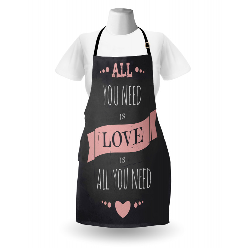 Drawn Letters Chalkboard Apron