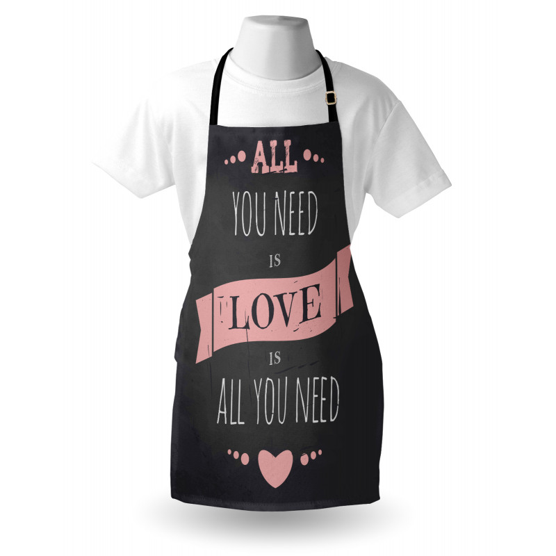 Drawn Letters Chalkboard Apron