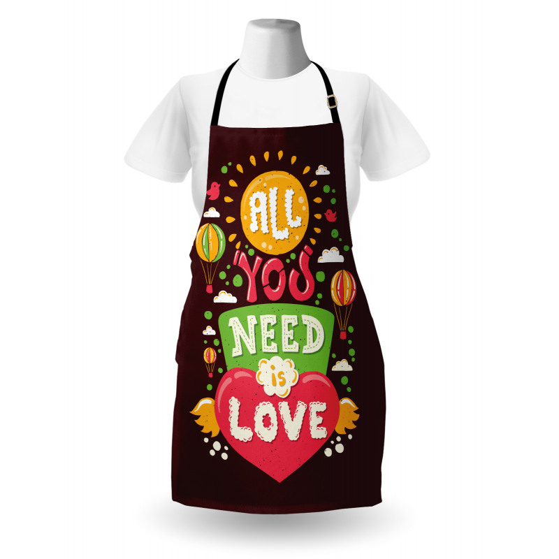 Hot Air Balloons Hipster Art Apron