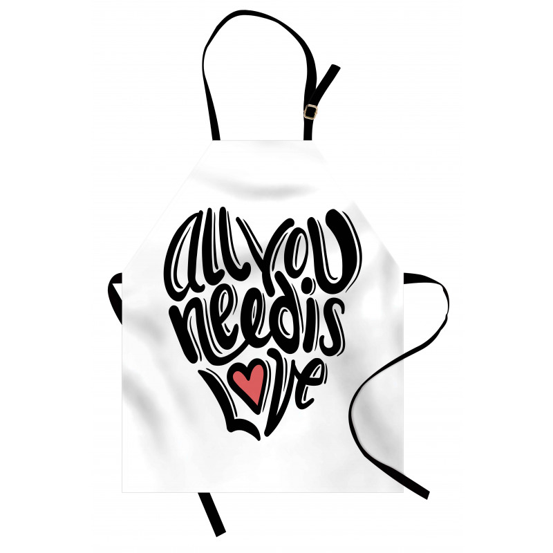 Hand-written Little Heart Apron