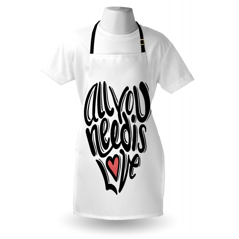 Hand-written Little Heart Apron