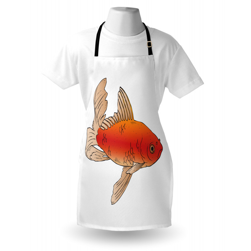 Ink Drawing Cartoon Style Apron