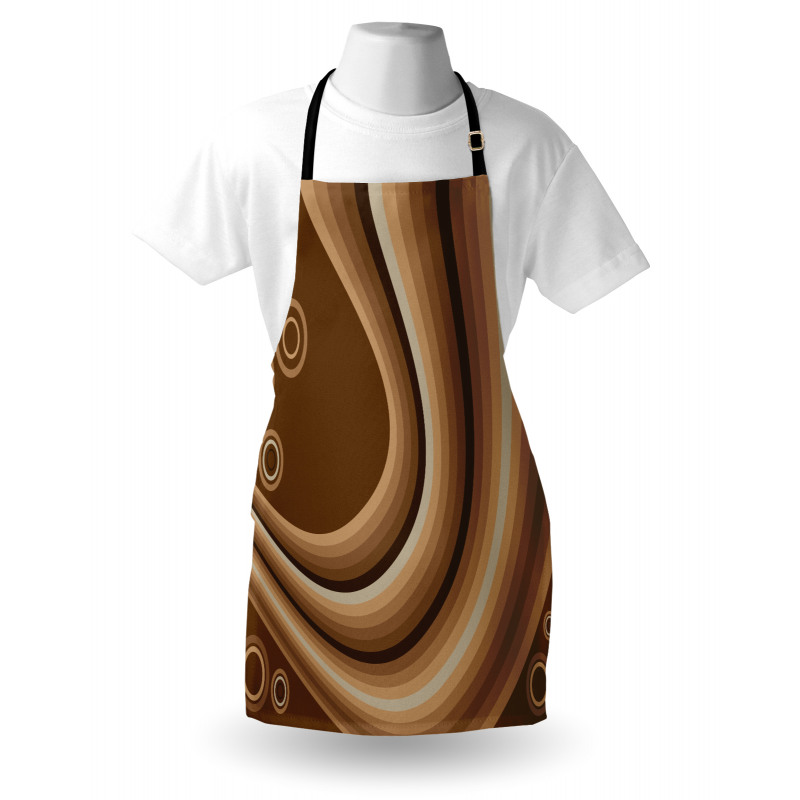 Abstract Wavy Lines Retro Apron