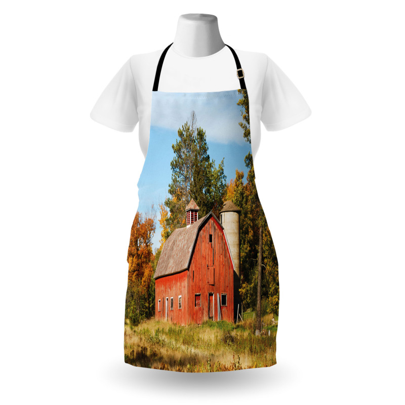 Old Barn Silo with Trees Apron