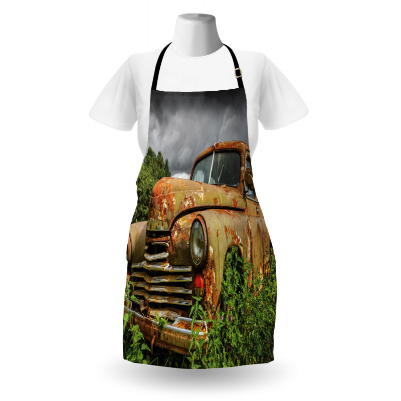 Discarded Rusty Junk Car Apron