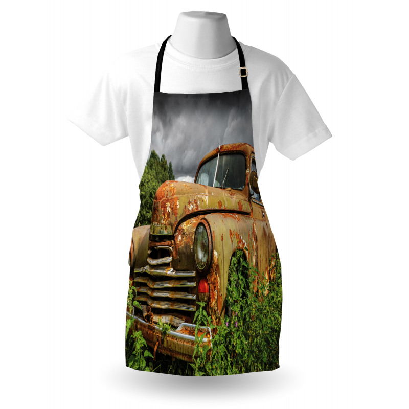 Discarded Rusty Junk Car Apron