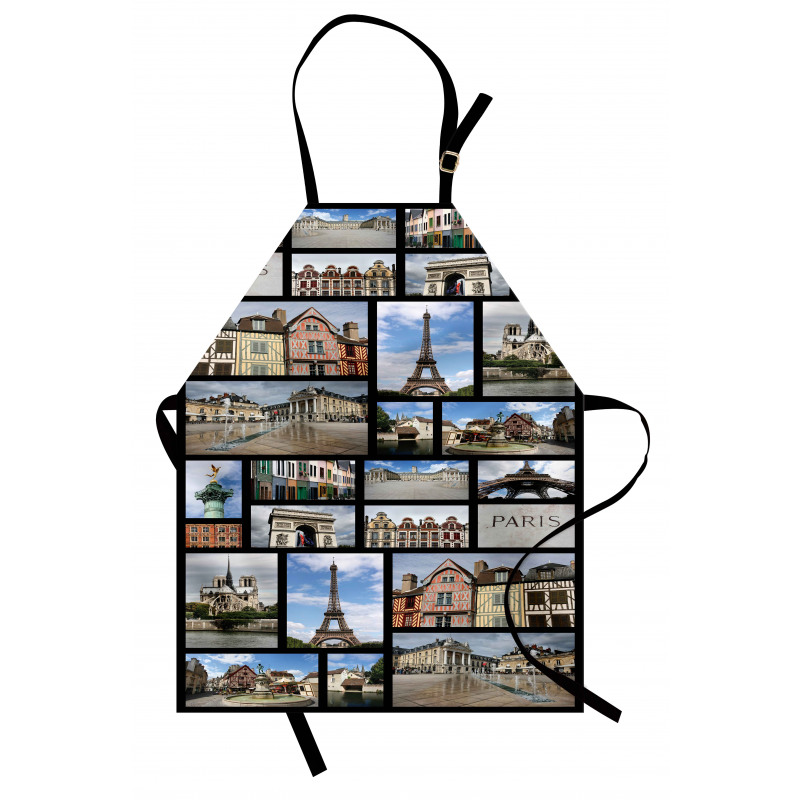 France Iconic Landmarks Photo Apron