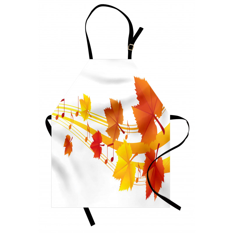 Dried Leaves Musical Notes Apron