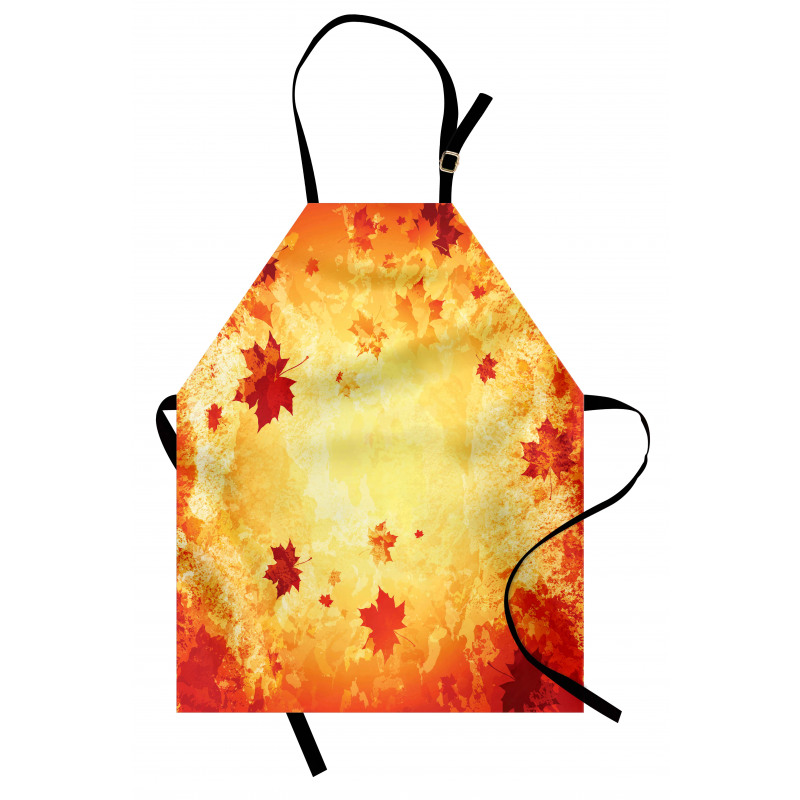 Abstract Grunge Maple Leaves Apron