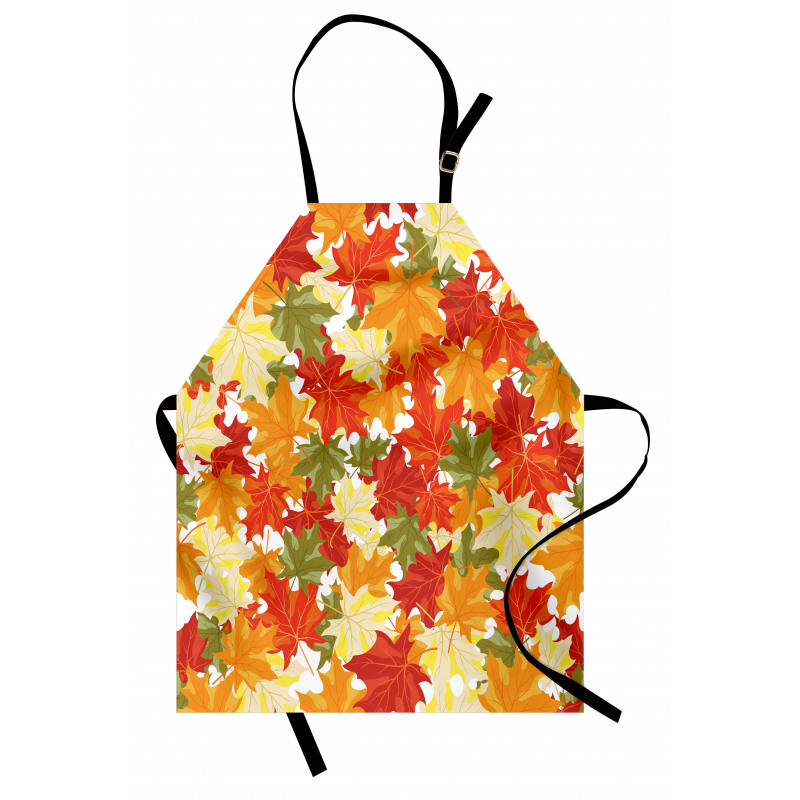 Pile of Foliage Tree Leaves Apron