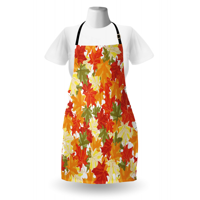 Pile of Foliage Tree Leaves Apron