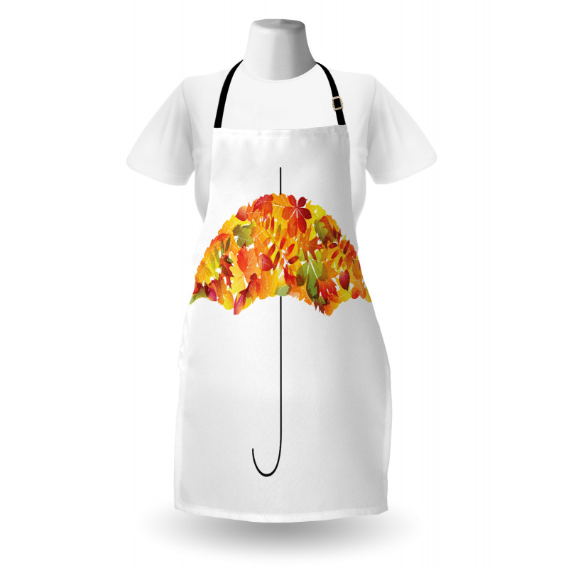 Abstract Umbrella Fall Leaves Apron