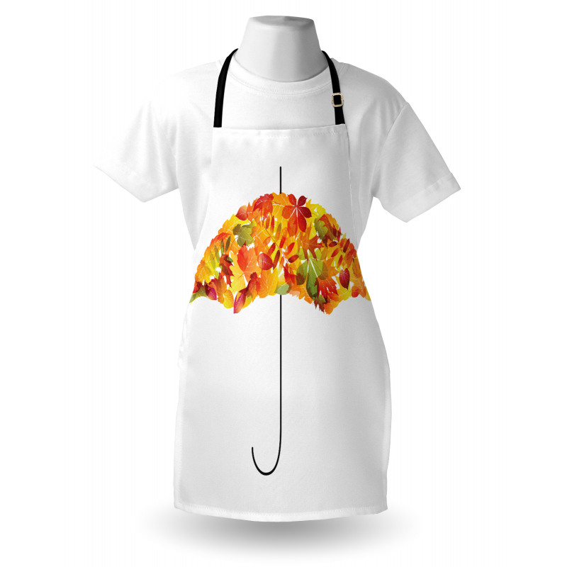 Abstract Umbrella Fall Leaves Apron