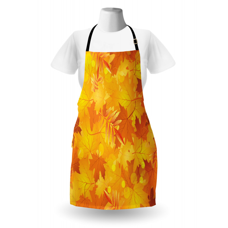 Graphic Pile of Dried Leaves Apron