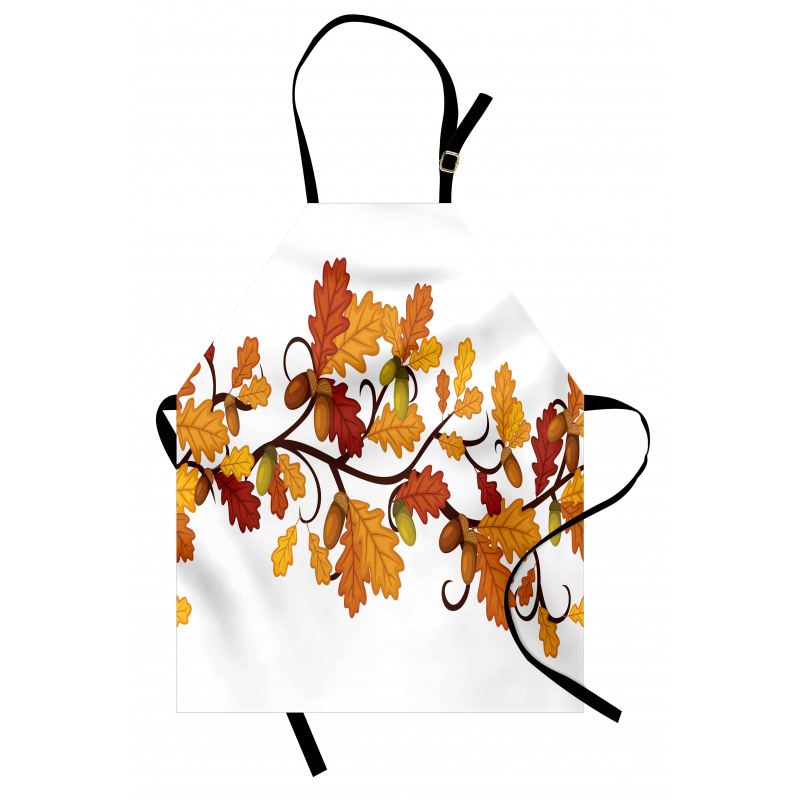 Autumn Oak Leaves and Acorns Apron