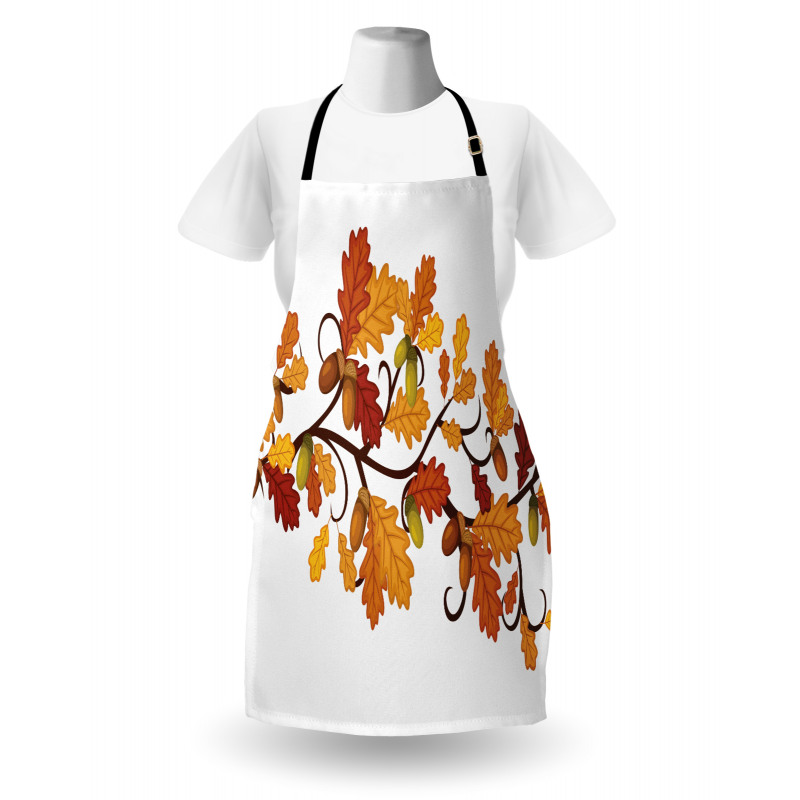 Autumn Oak Leaves and Acorns Apron