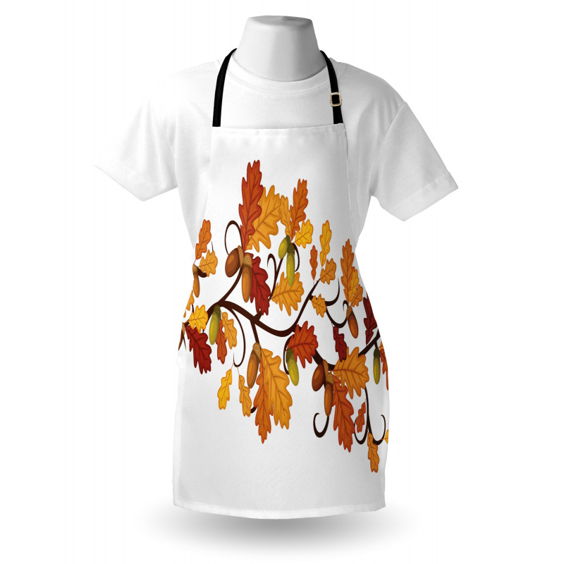 Autumn Oak Leaves and Acorns Apron