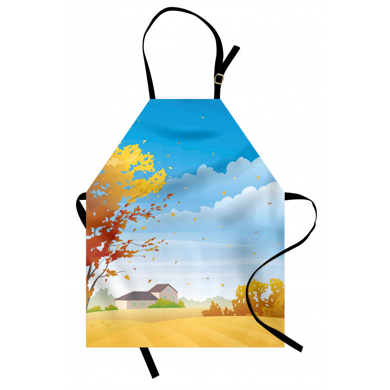 Autumn Fields Tree Farmhouse Apron