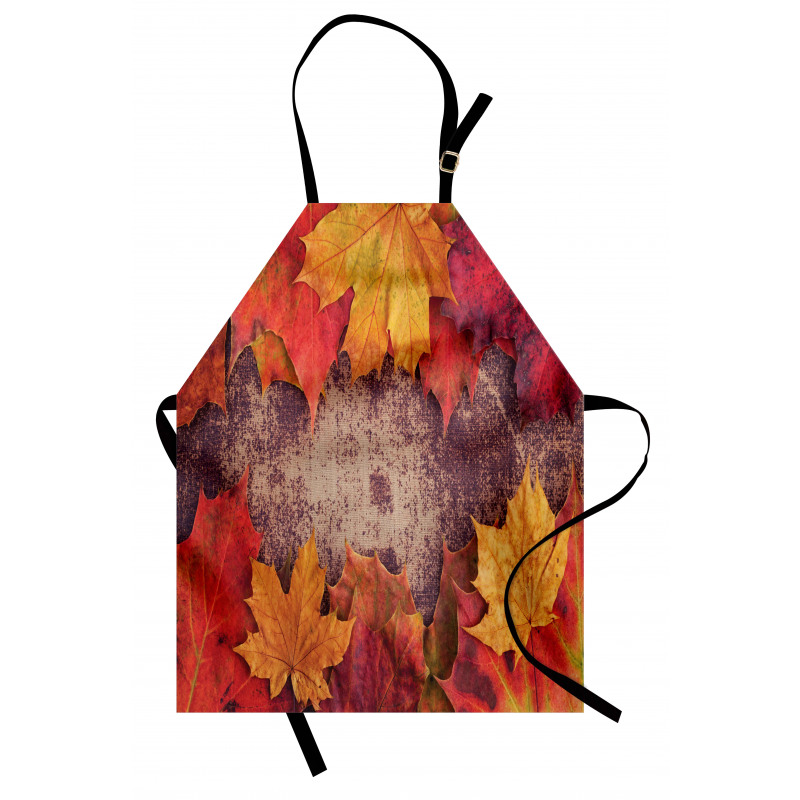 Bunch of Autumn Leaves Wood Apron