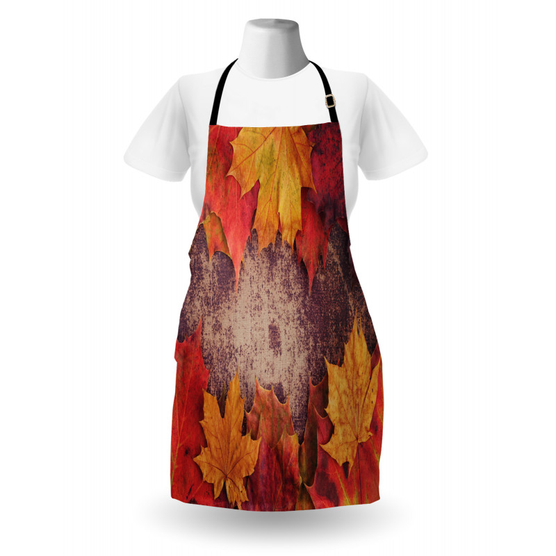 Bunch of Autumn Leaves Wood Apron