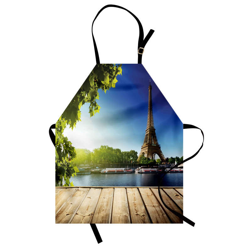 Eiffel Tower Wood Pier Seine Apron