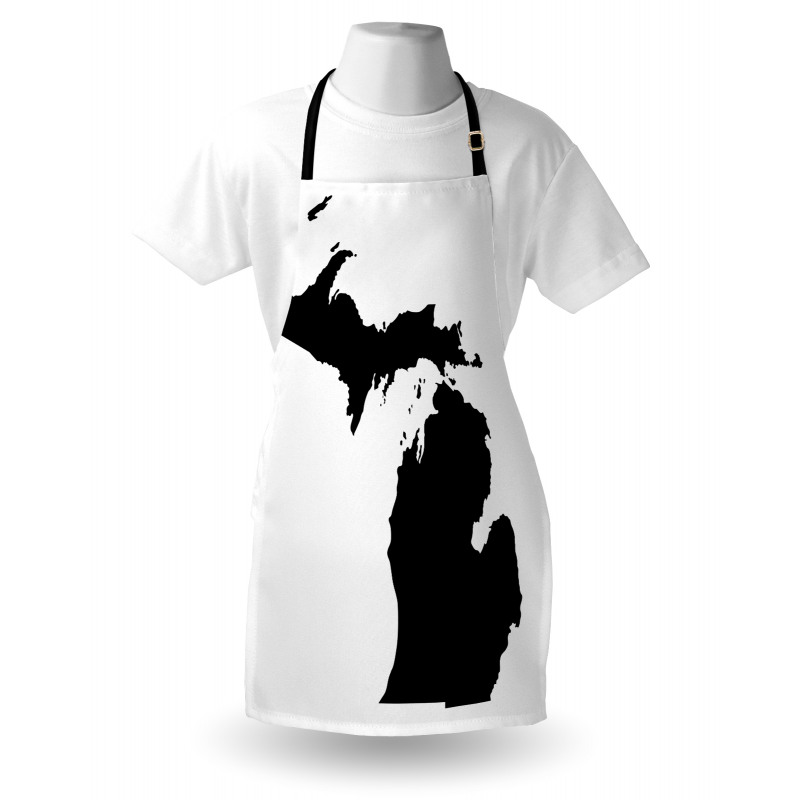 Abstract Black Silhouette Apron