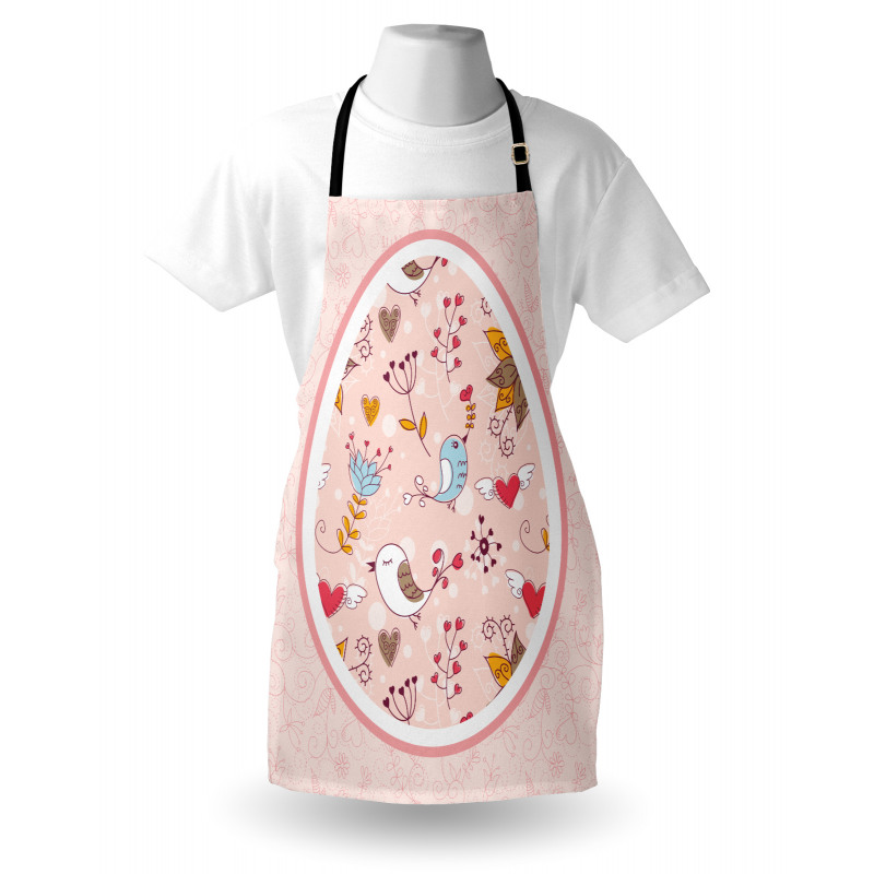 Botanical Art Birds Apron