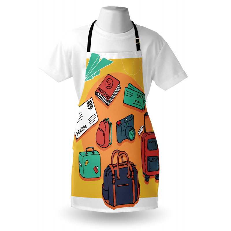 Hand-drawn Art Paper Plane Apron