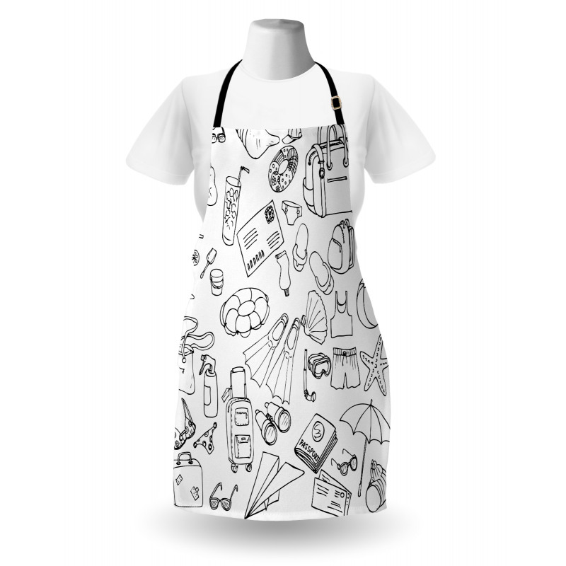 Sea Hand-drawn Sketches Art Apron