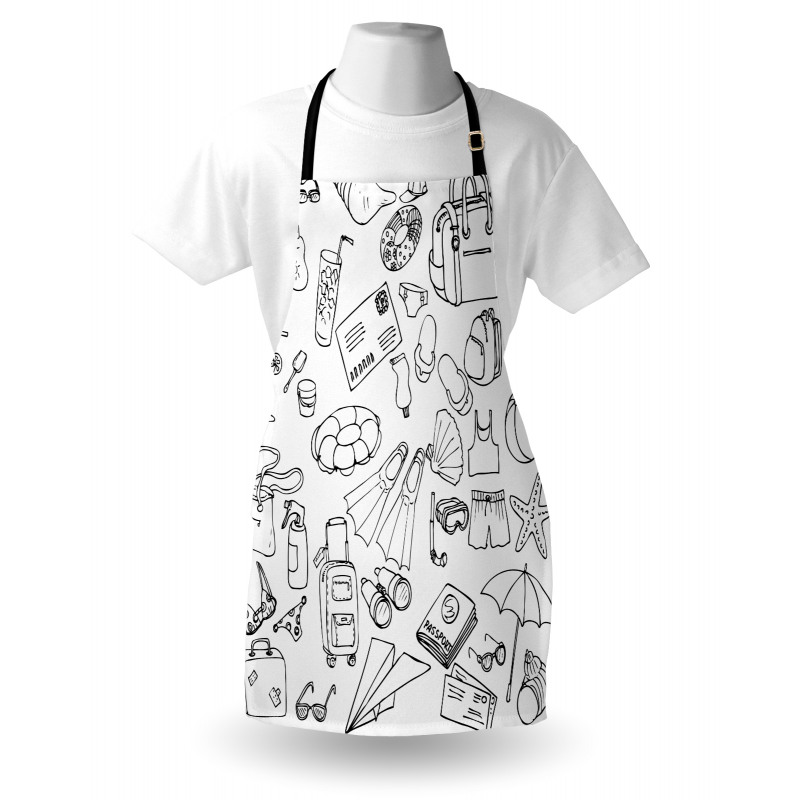 Sea Hand-drawn Sketches Art Apron