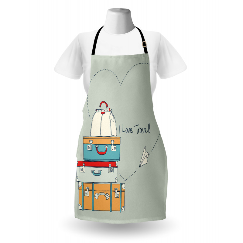 Flying Paper Plane Words Apron