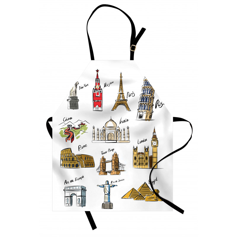 Famous Landmarks Tourism Apron