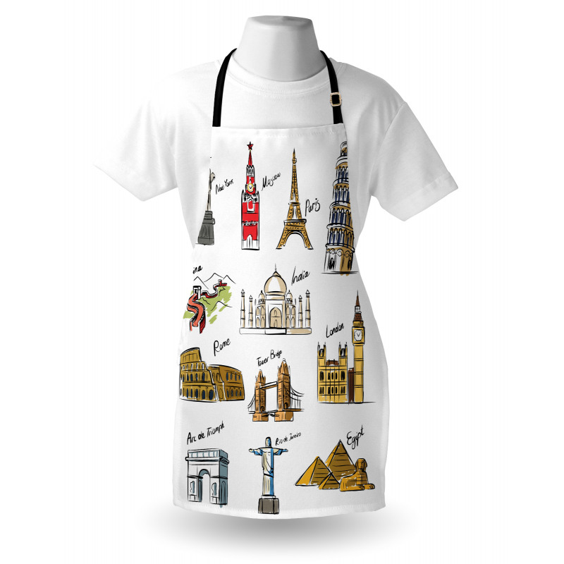 Famous Landmarks Tourism Apron