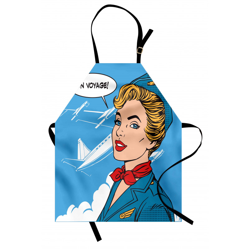 Bon Voyage Stewardess Retro Apron