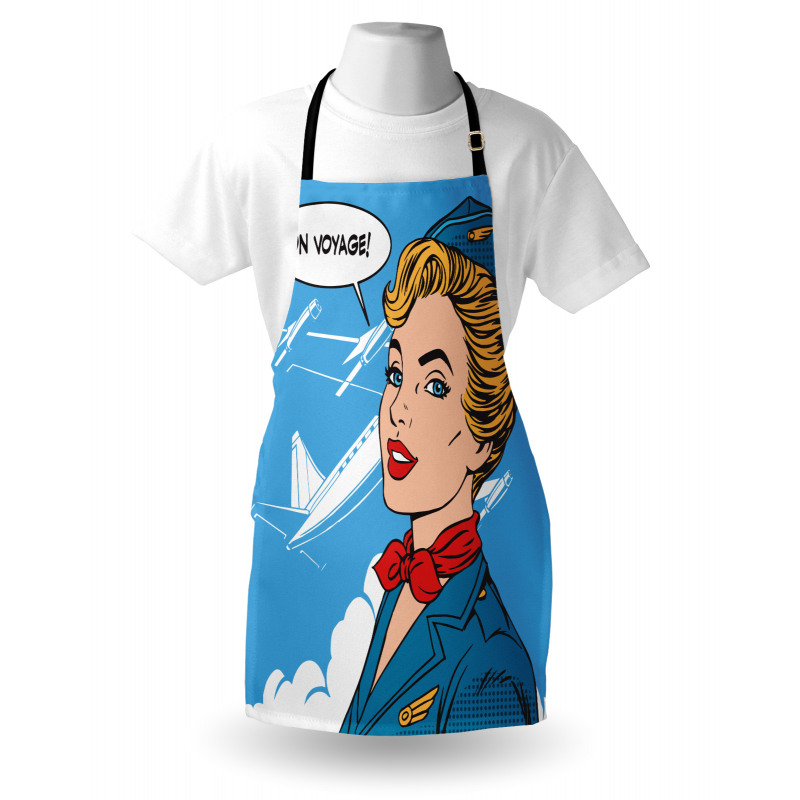 Bon Voyage Stewardess Retro Apron