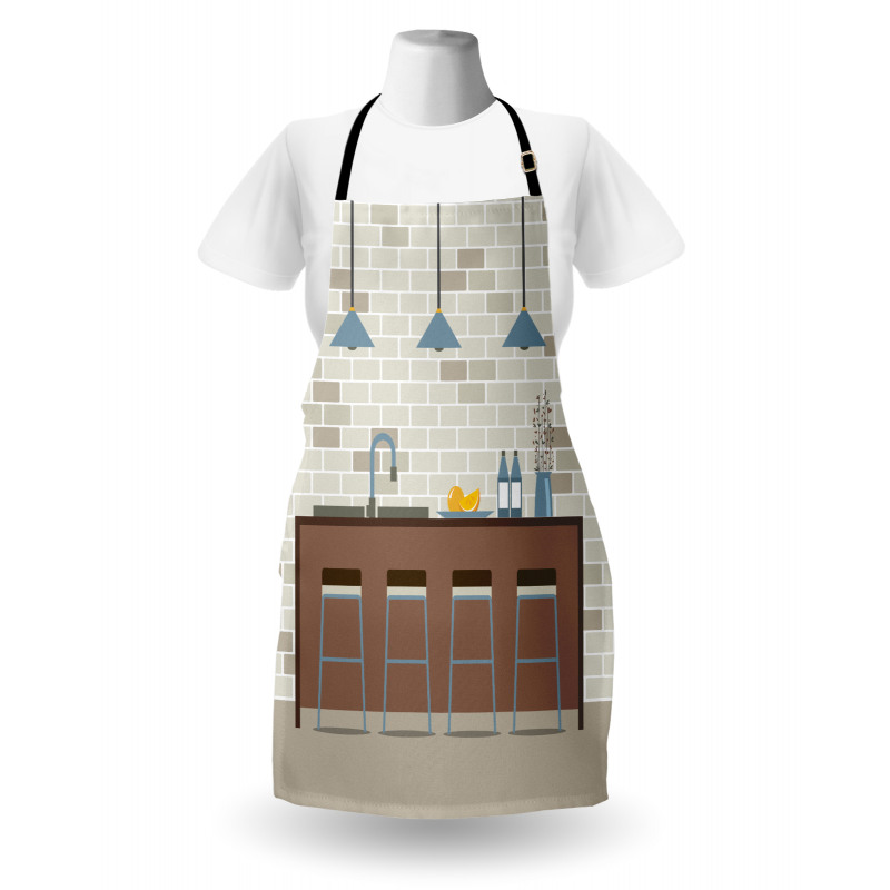 Modern Empty Kitchen Apron